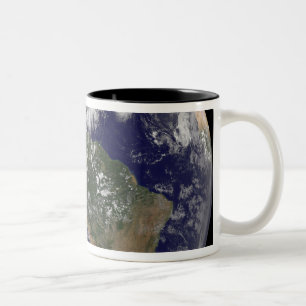 Tasse 2 Couleurs Vue de la Terre entière et de quatre systèmes de t