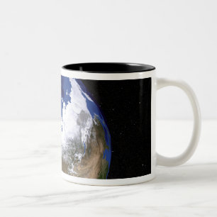 Tasse 2 Couleurs Vue de la Terre montrant la région arctique