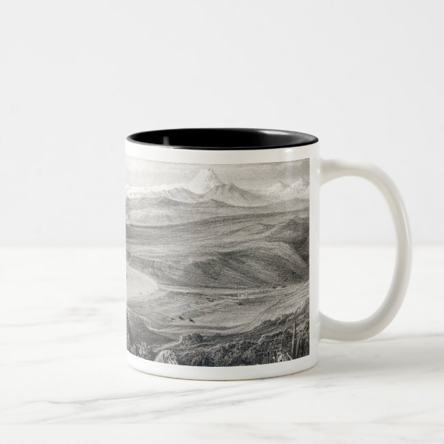 Tasse 2 Couleurs Vue éloignée du volcan de l'Aconcagua (Droit)
