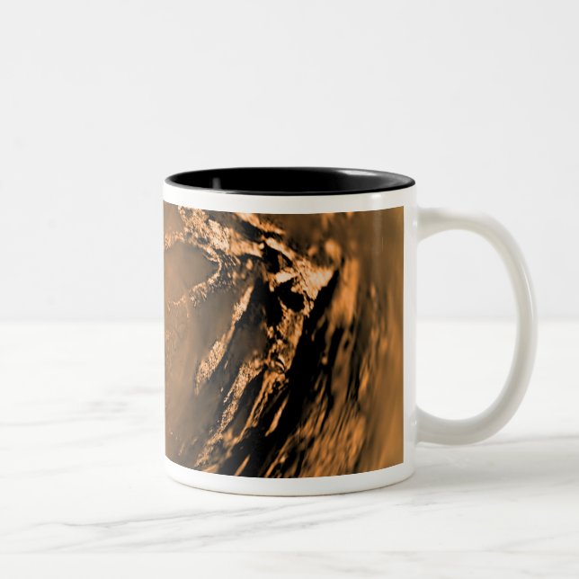 Tasse 2 Couleurs Vue en oeil de poisson de la surface de Titan (Droit)