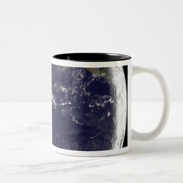 Tasse 2 Couleurs Vue satellite de la Terre (Droit)