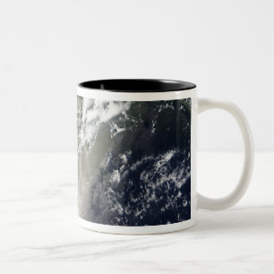 Tasse 2 Couleurs Vue satellite des stries et rubans d'huile