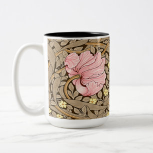 Tasse 2 Couleurs W Morris Pimpernel Motif en Pink & Sepia