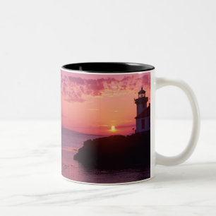 Tasse 2 Couleurs WA, île San Juan, phare de Lime Kiln, 1919,