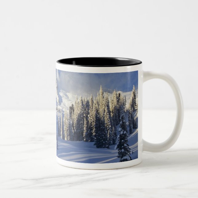 Tasse 2 Couleurs WA, Mt Rainier NP, Mt Rainier et Paradise (Droit)