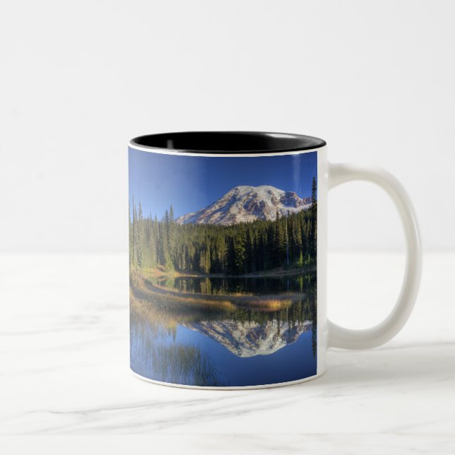 Tasse 2 Couleurs WA, Parc national du Mont-Rainier, Mt. Rainier (Droit)
