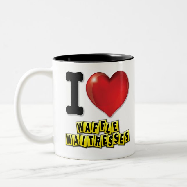 Tasse 2 Couleurs Waffle I Heart (Gauche)