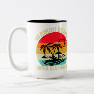 Tasse 2 Couleurs Waikiki Beach Hawaii