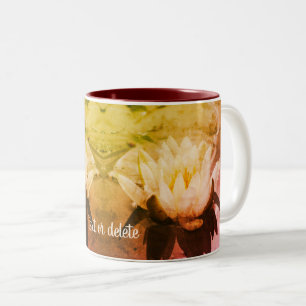 Tasse 2 Couleurs Water Lily Lotus Floral Art Personnalisé     