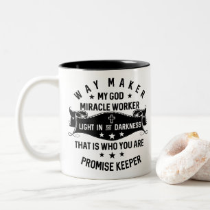 Tasse 2 Couleurs Way Maker Miracle Promesse de travail Keeper Chris
