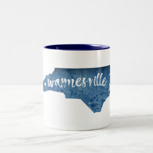 Tasse 2 Couleurs Waynesville Caroline du Nord Grain de bois