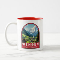 Wengen Suisse Travel Art Vintage