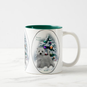 Tasse 2 Couleurs West Highland White Terrier Cadeaux de Noël