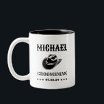 Tasse 2 Couleurs Western Cowboy Casquette Classic Groomsmen personn<br><div class="desc">Cadeaux personnalisés pour les groomsmen avec thème western cowboy. Décoré de casquette de cowboy avec police vintage occidentale. Le texte et la couleur sont modifiables à l'aide de l'outil de conception pour s'adapter à votre occasion. Obtenez ce cadeau de personnaliser pour les mariages, les célibataires, les fiançailles ou toute autre...</div>