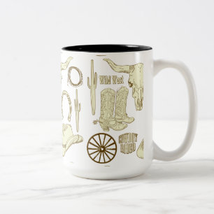 Tasse 2 Couleurs Western Cowboy Cowgirl