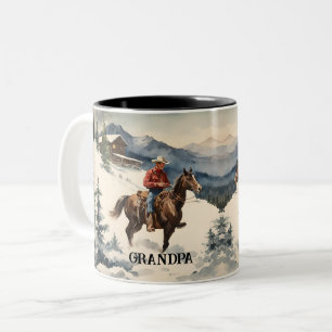 Tasse 2 Couleurs Western Cowboy Personnalisé
