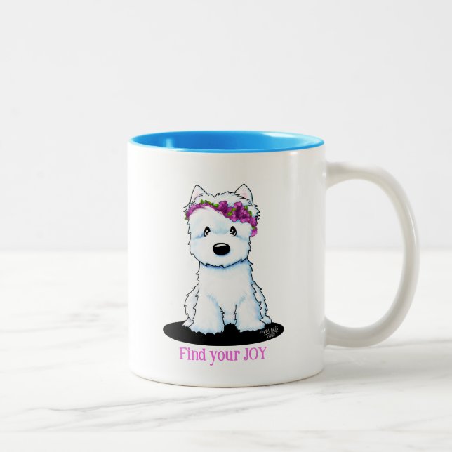 Tasse 2 Couleurs Westie Blossom (Droit)