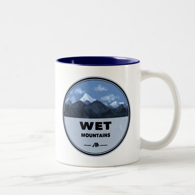 Tasse 2 Couleurs Wet Mountains Colorado Camping (Droit)