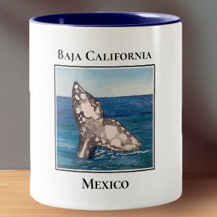 Tasse 2 Couleurs Whale Tail, Basse Californie, Mexique