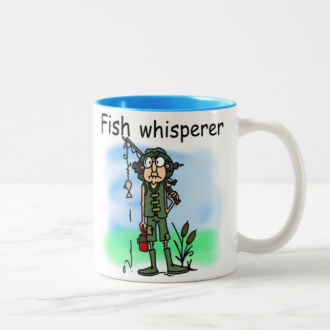 Tasse 2 Couleurs Whisperer de poissons (Droit)