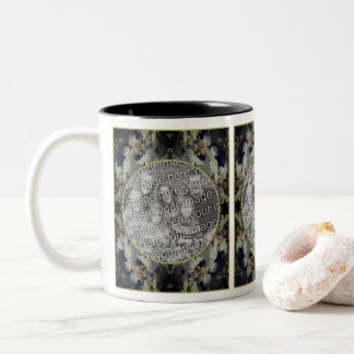 Tasse 2 Couleurs White Lacecap Hydrangea Frame Ajouter Votre Photo