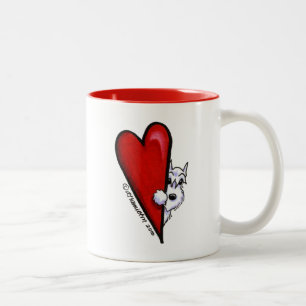 Tasse 2 Couleurs White Schnauzer Love
