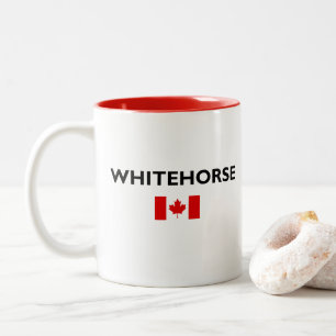 Tasse 2 Couleurs Whitehorse Canada Drapeau canadien couleur claire