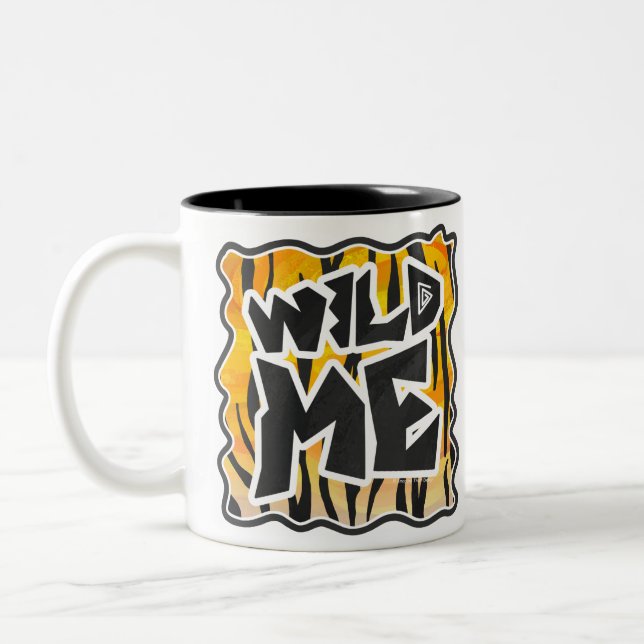 Tasse 2 Couleurs Wild Me Tiger orange et noir (Gauche)
