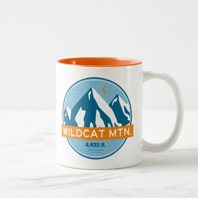 Tasse 2 Couleurs Wildcat Mountain New Hampshire Stars Moon (Droit)
