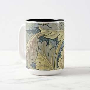 Tasse 2 Couleurs William Morris Acanthus Feuille Floral Art Nouveau