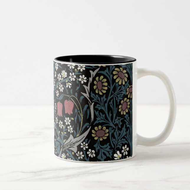 Tasse 2 Couleurs William Morris Blackthorn Floral Art Nouveau (Droit)
