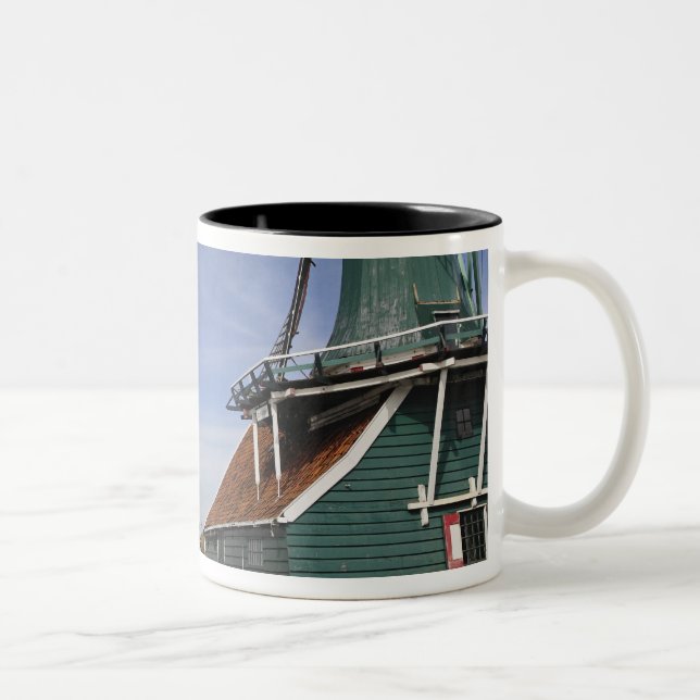 Tasse 2 Couleurs Windmill, Zaanse Schans, Hollande, Pays-Bas (Droit)