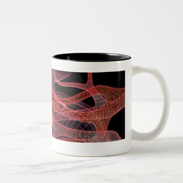 Tasse 2 Couleurs Wireframe de l'intérieur d'un rein (Droit)