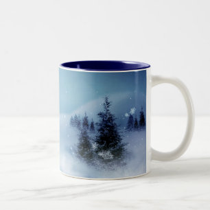 Tasse 2 Couleurs Wonderland d'hiver de nuit