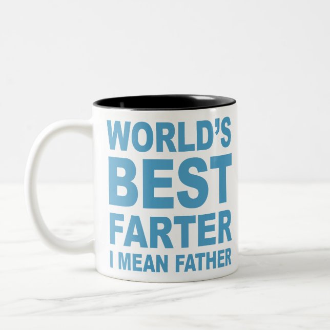 Tasse 2 Couleurs Worlds best farter I mean father (Gauche)