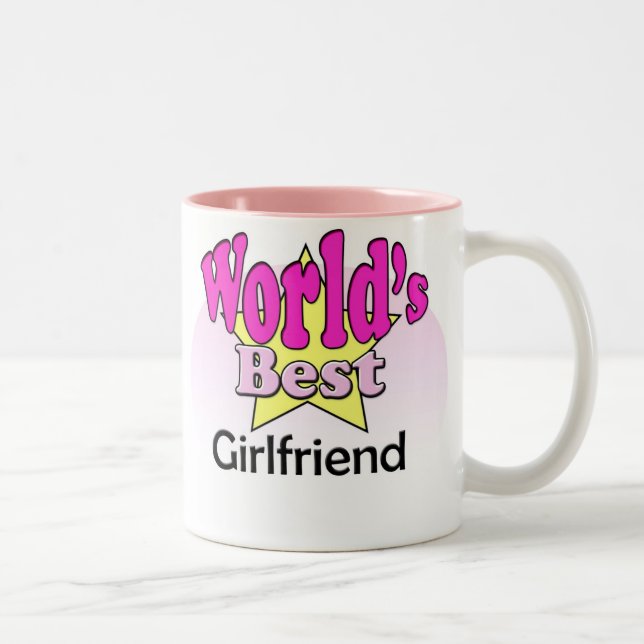 Tasse 2 Couleurs World's Best Girlfriend (Droit)