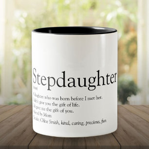 Tasse 2 Couleurs World's Best Stepdaughter Définition de Fun Modern