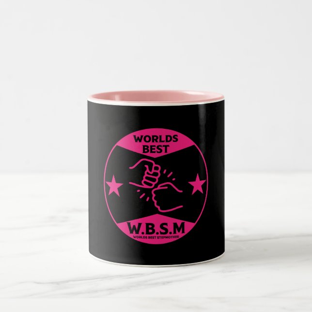 TASSE 2 COULEURS WORLDS MEILLEUR ÉTAPE MÈRE (Centre)