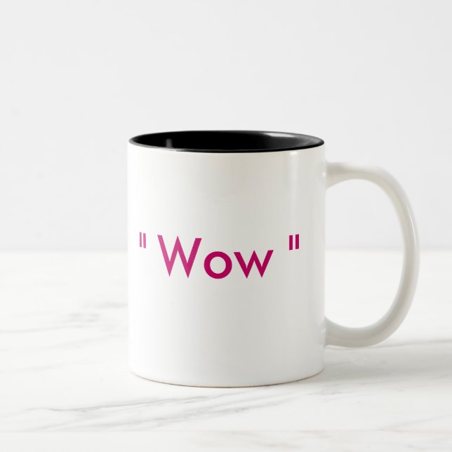Tasse 2 Couleurs "Wow " (Droit)
