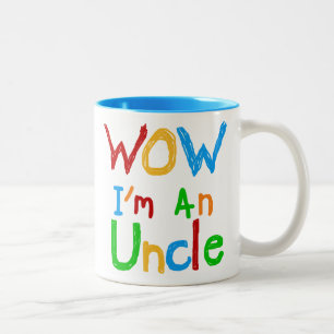 Tasse 2 Couleurs WOW Je suis un T-shirt Oncle et des GIfts