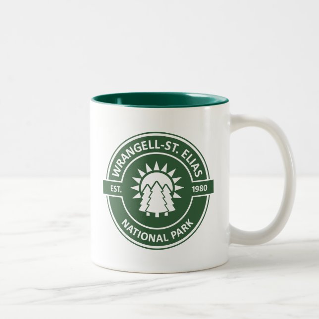 Tasse 2 Couleurs Wrangell-St. Parc national d'Elias Sun Trees (Droit)