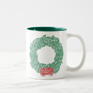 Tasse 2 Couleurs Wreath de Noël