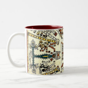 Tasse 2 Couleurs Xiuhtecuhtli Aztec Dieu de la mort