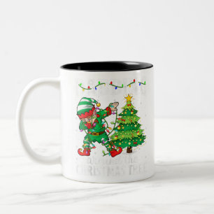 Tasse 2 Couleurs Xmas Dab Elf Dabbing Around The Christmas Tree