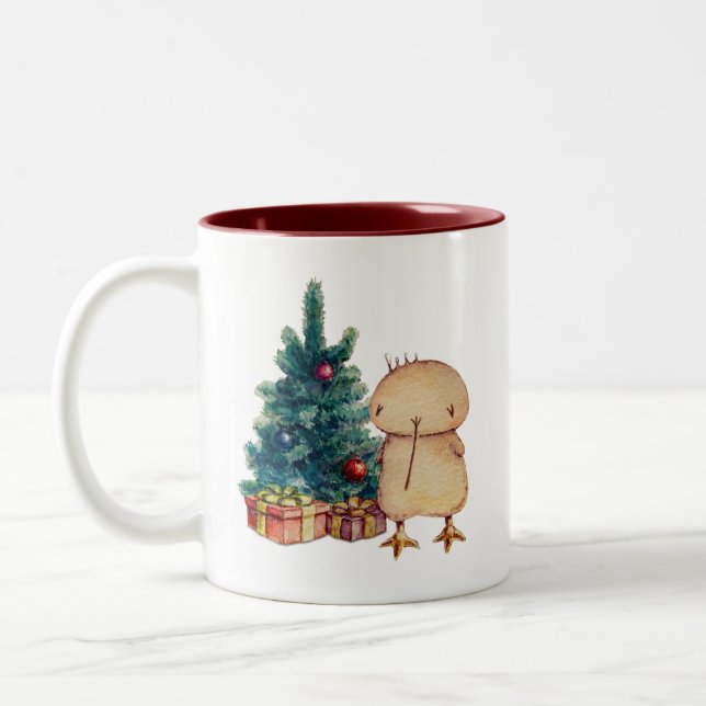 Tasse 2 Couleurs Xmas Kwii le joli kiwi (Gauche)