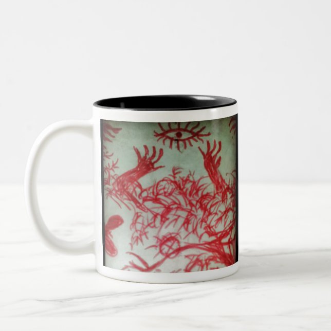 Tasse 2 Couleurs yaei un œil à qui vous croyez (Gauche)