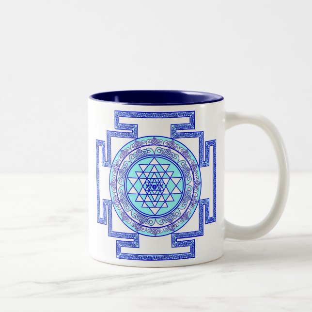 Tasse 2 Couleurs yantra celtique de sri (Droit)