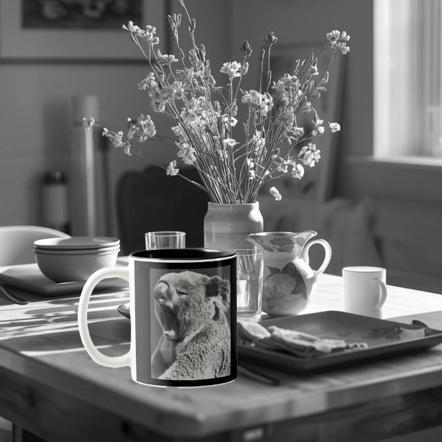 Tasse 2 Couleurs Yawning Koala, une citation drôle (Créateur téléchargé)