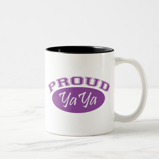 Tasse 2 Couleurs YaYa fier (pourpre) (Droit)
