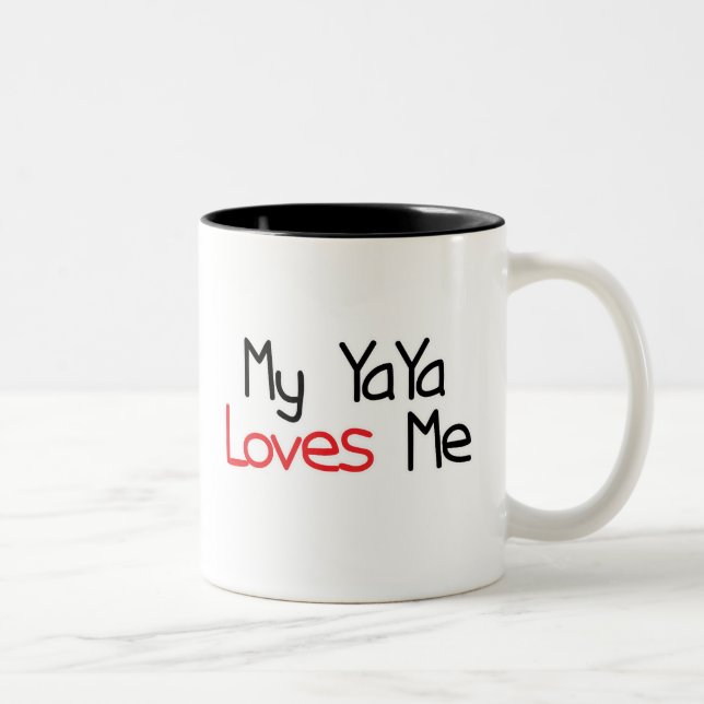 Tasse 2 Couleurs YaYa m'aime (Droit)
